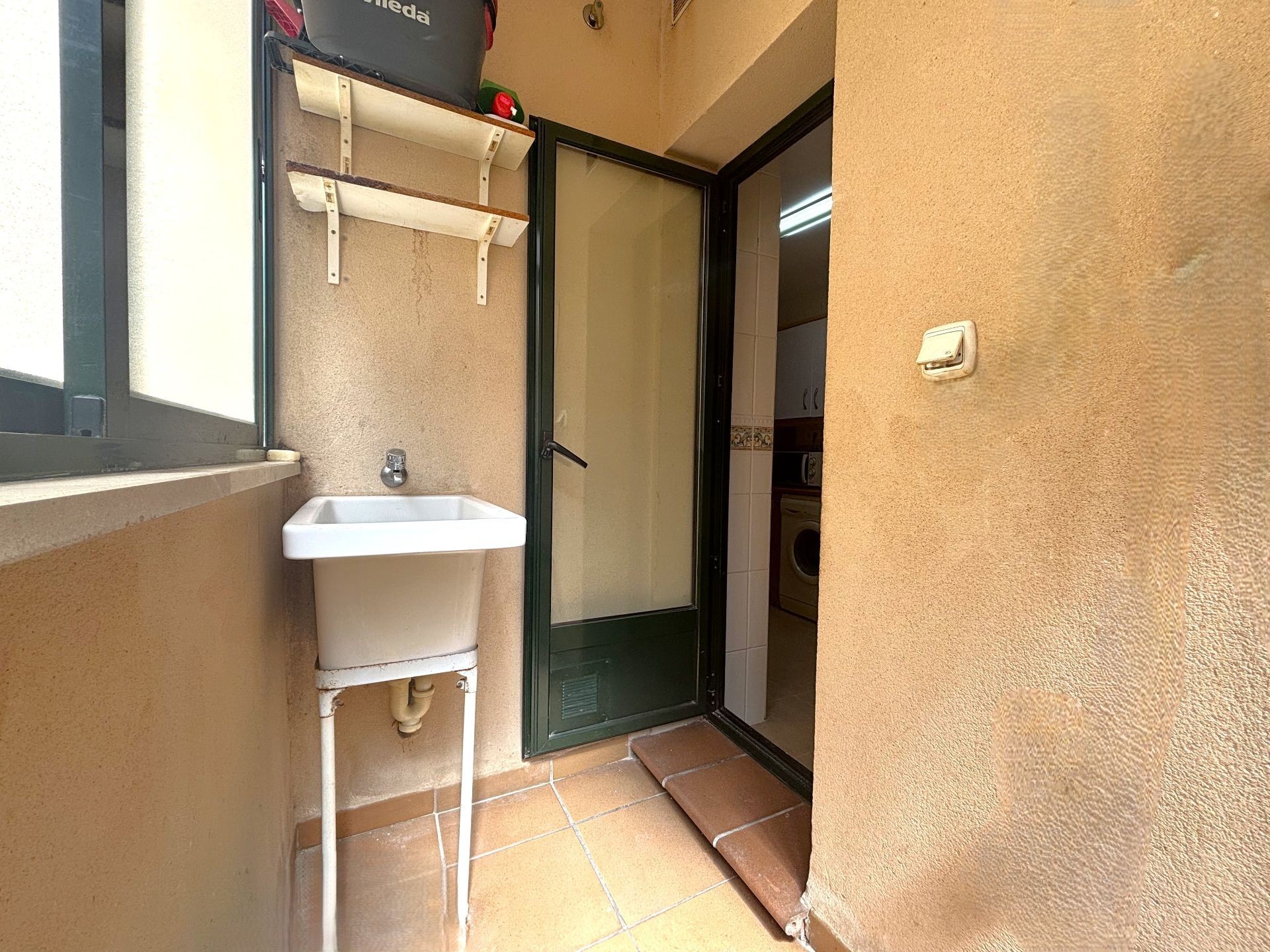 Interior communal courtyard with terracotta floor