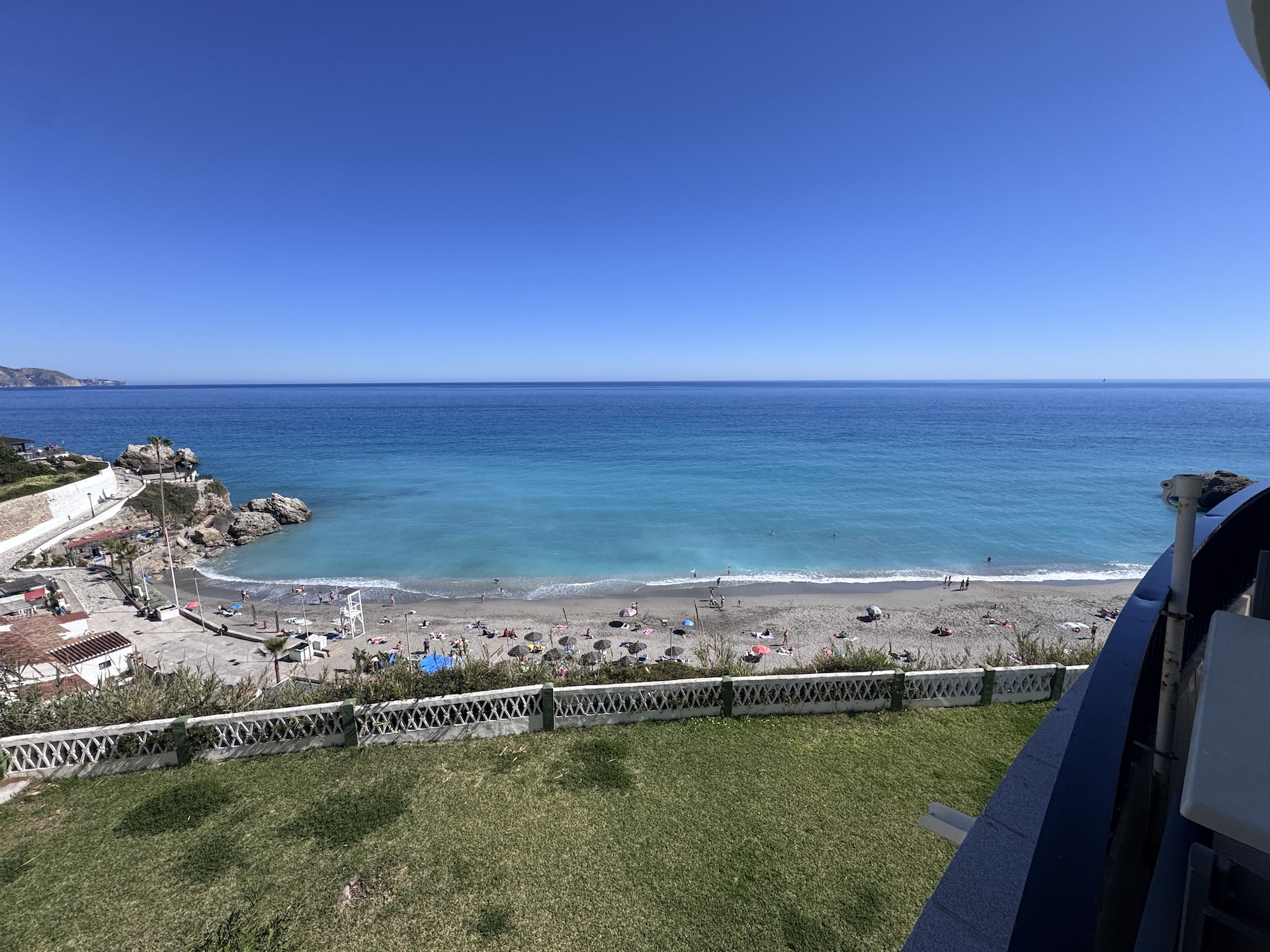 Front views of beach and sea
