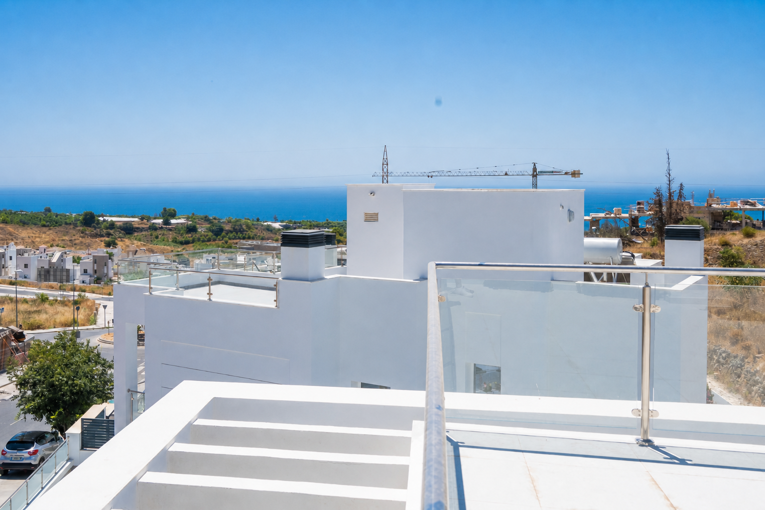 Panoramic sea views from the rooftop