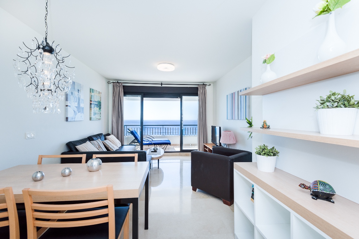 Main bedroom with terrace and sea views