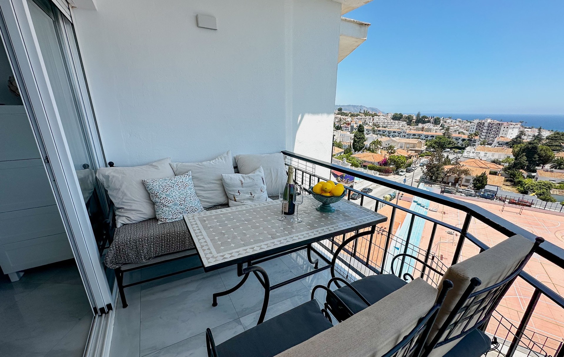 Terrace with sofa and panoramic views