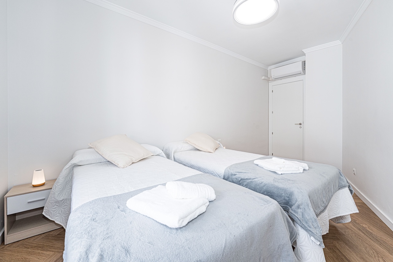 Double bedroom with wardrobe and main bed