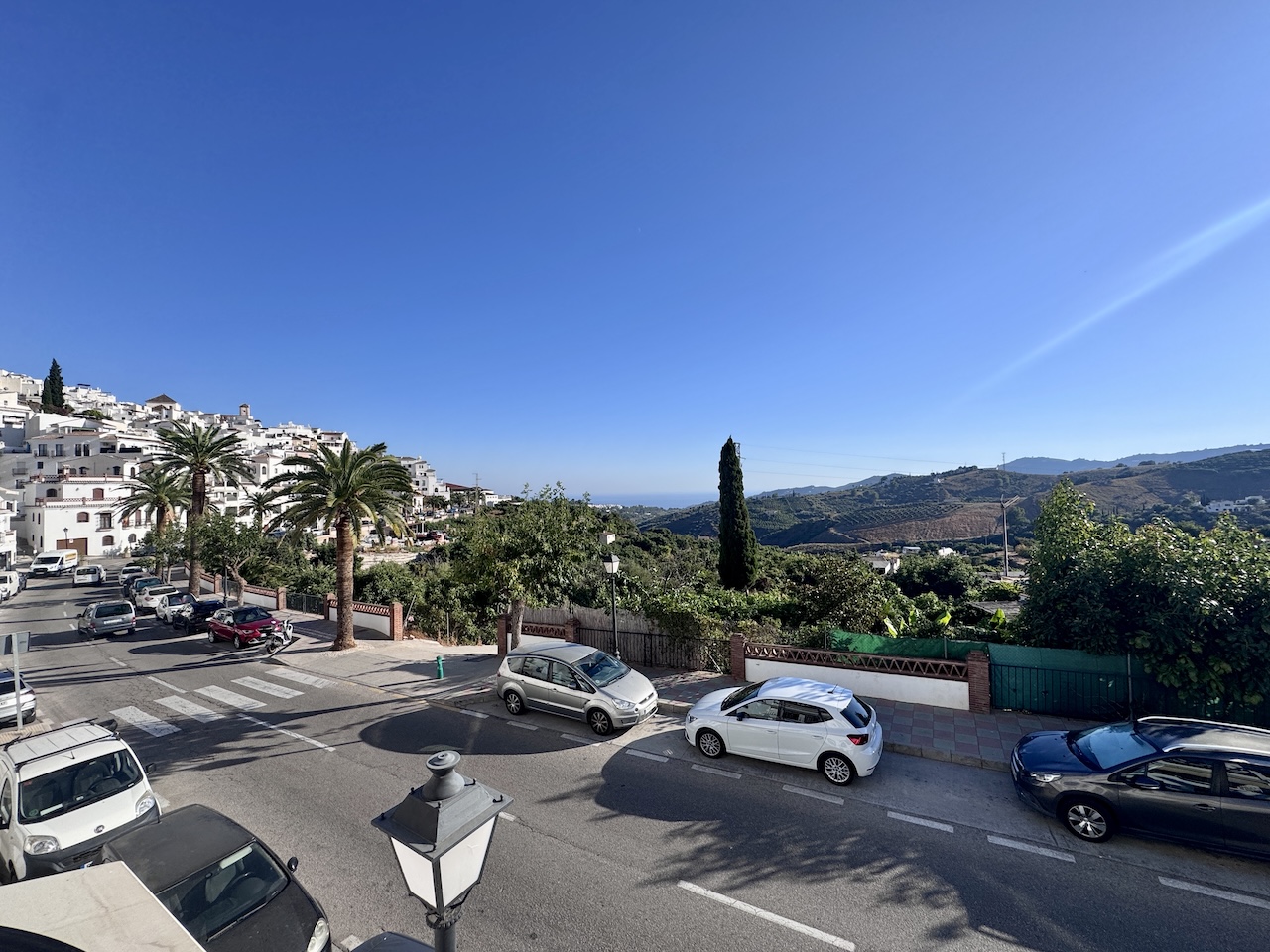 Wide views of the village and mountain landscape