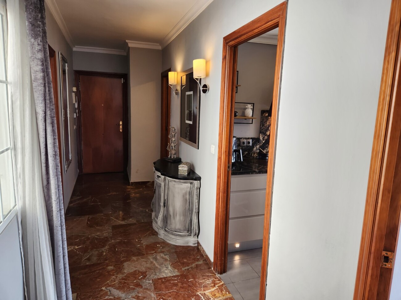 Hallway leading to the kitchen