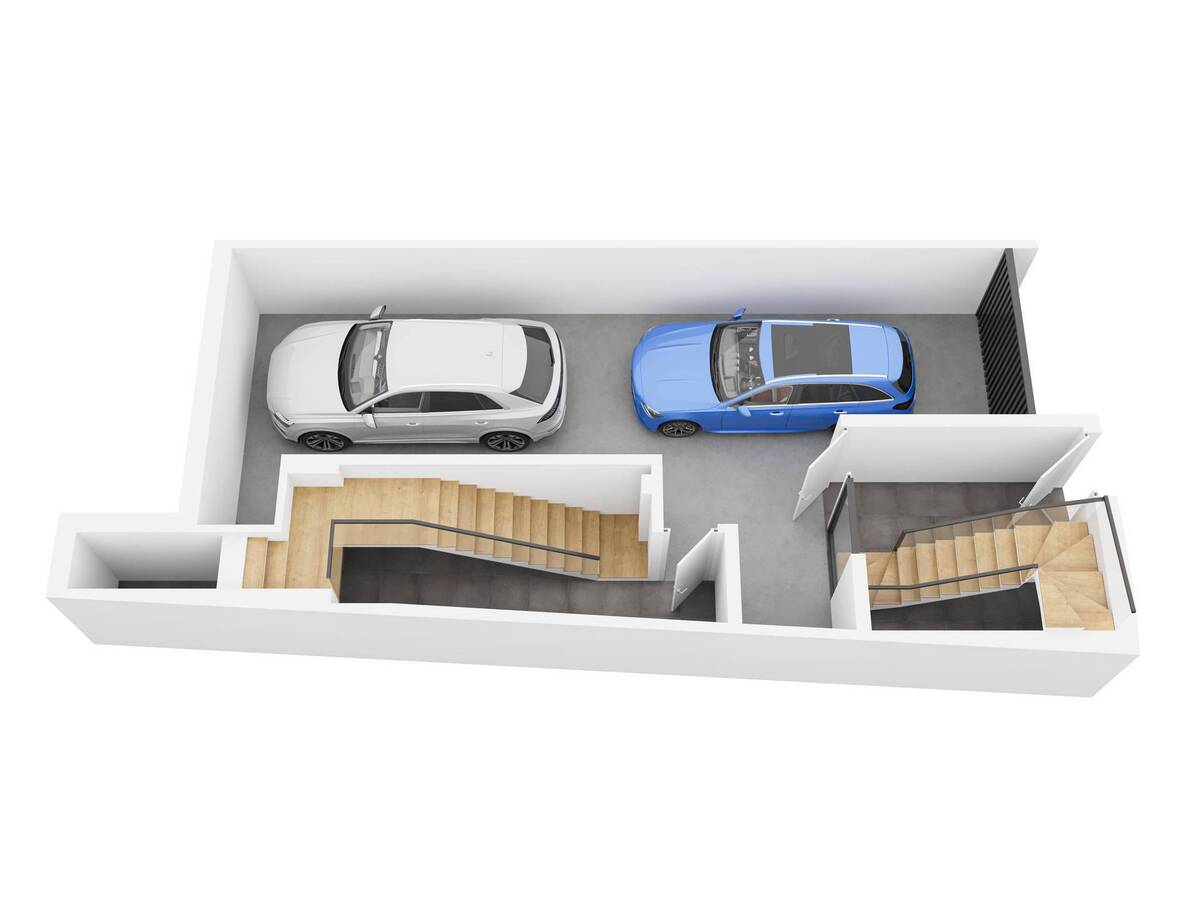 Garage plan with two parking spaces