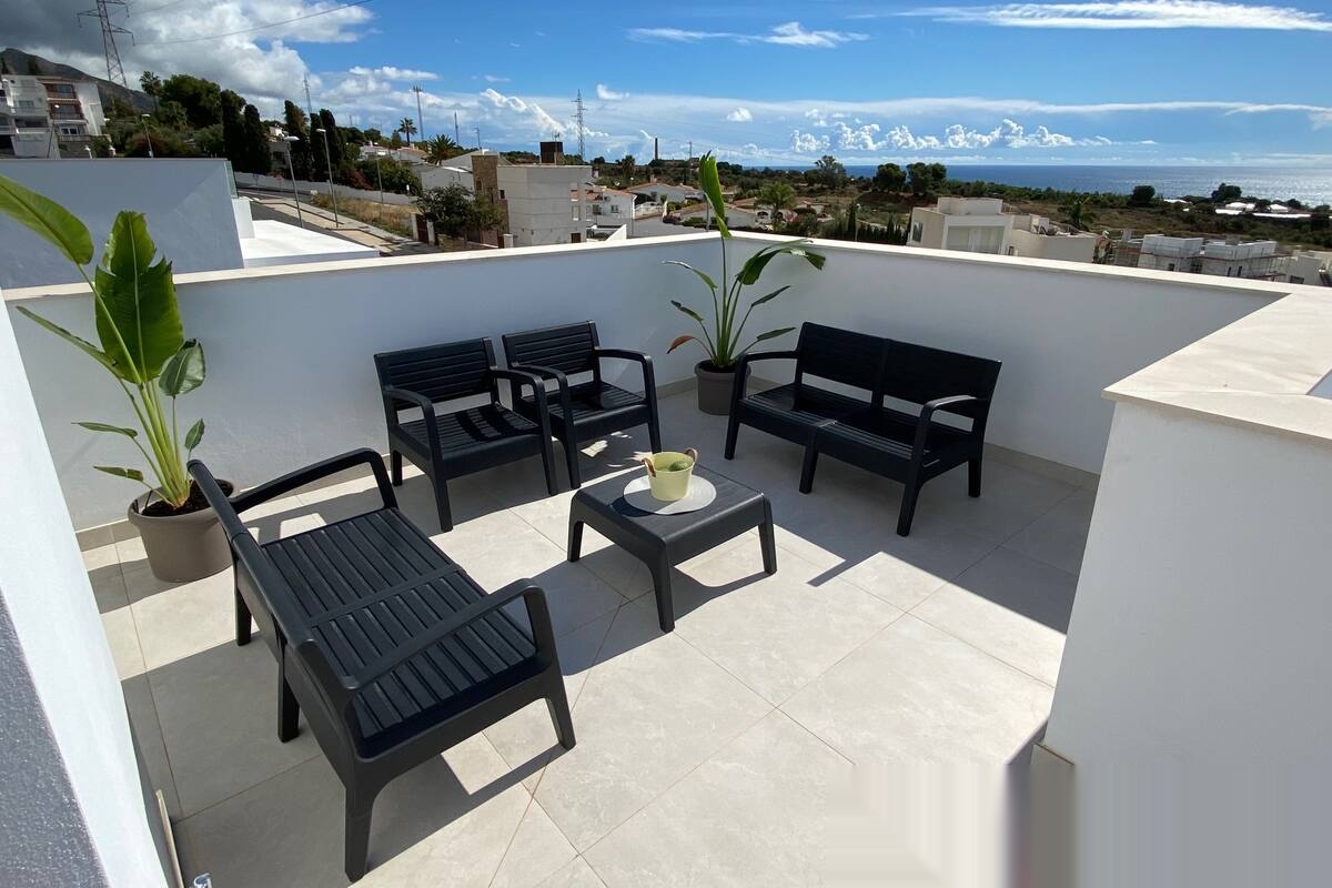 Chill-out terrace area with sea views